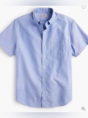 J.Crew Stretch short-sleeve American Pima cotton oxford shirt Size Large